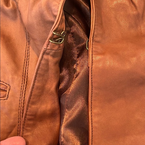 Coldwater Creek Brown Leather Vest - Picture 4 of 6
